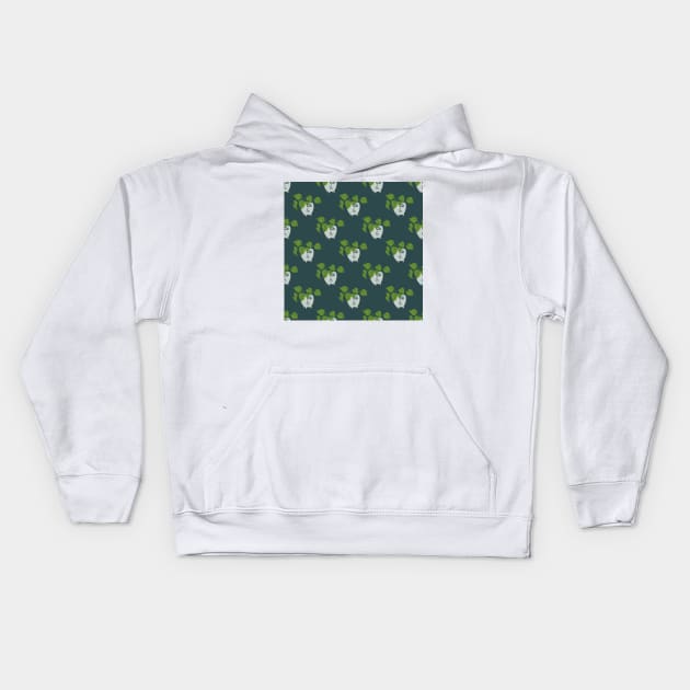 Houseplant pattern Kids Hoodie by DanielK